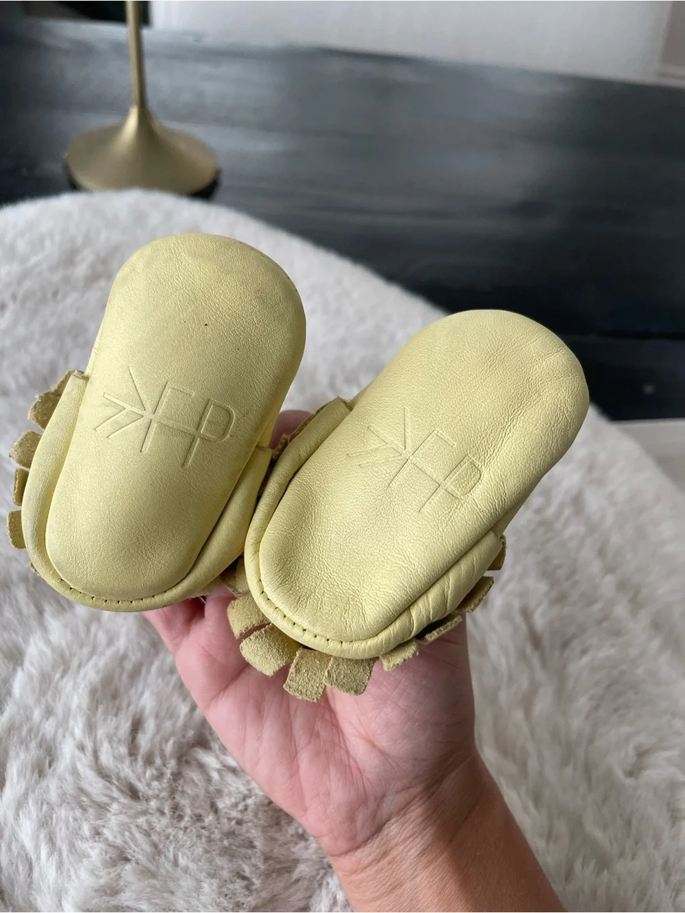 Freshly picked yellow moccs sz 0